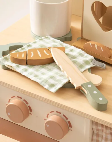 Miniatura 5 de ROBUD Juego de 16 cuchillos de cocina para niños, juego de cocina de madera, inspirados en Montessori, juguetes de cocina para niños pequeños