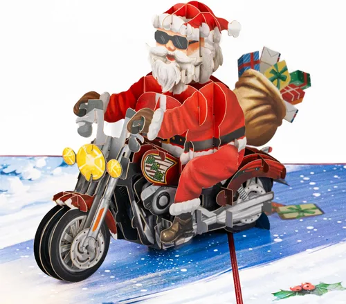Miniatura 6 de POPWOW Tarjeta desplegable de vacaciones de montaña, Feliz Navidad, nieve, esquí, tarjetas de felicitación 3D, regalos para mujeres, hombres, niños