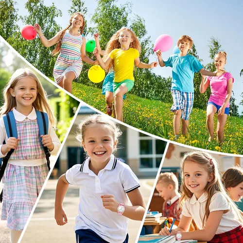 Miniatura 6 de SOCICO Reloj analógico para niños y niñas, reloj de aprendizaje fácil de leer, resistente al agua 50M, reloj de pulsera de banda suave para edades