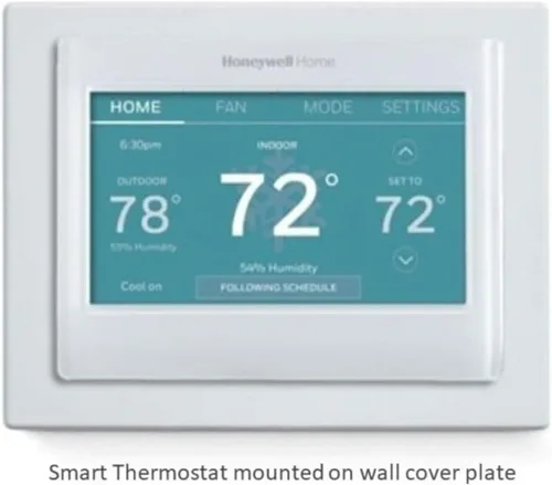 Miniatura 2 de Honeywell Home RTH9600WF Termostato de color inteligente Energy Star Wi-Fi Pantalla táctil programable Alex Ready + THP2400A1027 Conjunto de placa