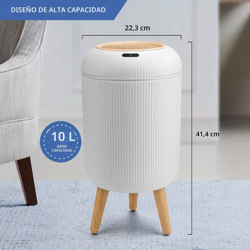 Miniatura 5 de Pukomc Papelera con sensor inteligente, conveniente e higiénico, fácil de usar, sensor de tecnología, impermeable, papelera de plástico para cocina