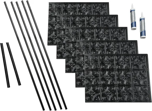 Miniatura 13 de FASÄDE Kit decorativo para salpicaduras de vinilo de estilo tradicional y patrón 1 de 15 pies cuadrados en bronce argente Bronce de plata