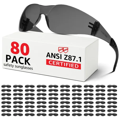 Miniatura 10 de Gafas de seguridad Z87 para hombres y mujeres, paquete de 12 gafas de seguridad con lente resistente a los arañazos y a los impactos, gafas
