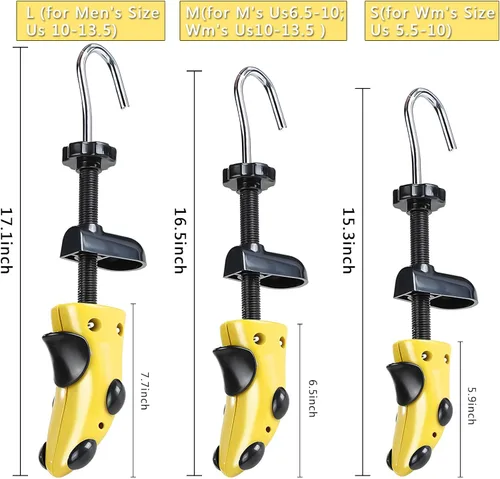 Miniatura 4 de Msentuo Estirador de zapatos, longitud y ancho ajustables para hombres y mujeres, ampliador de zapatos ajustable de 4 vías