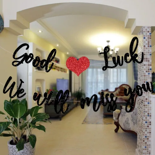 Miniatura 3 de PALASASA Cartel de «Good Luck We Will Miss You», «Despedida, jubilación», fiesta de graduación, oficina, trabajo, despedida, suministros