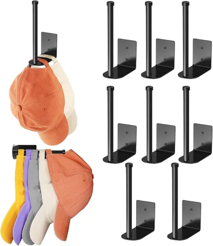 Miniatura 14 de Durmmur Paquete de 2 Percheros para Gorras de Béisbol, Organizador de Sombreros de Acero Inoxidable para Gorra de Béisbol, Organizador