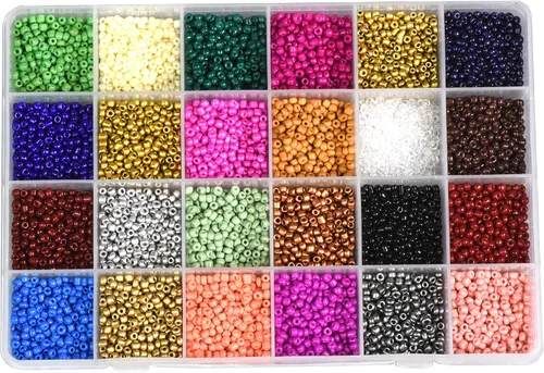 Miniatura 43 de Mandala Crafts Cuentas de cristal 6/0 para abalorios – 2500 cuentas redondas negras pequeñas Rocaille de 0.157 pulgadas para hacer joyas, collares
