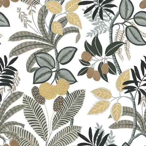 Miniatura 5 de RoomMates RMK11578RL Papel tapiz autoadhesivo Funky Jungle gris y amarillo