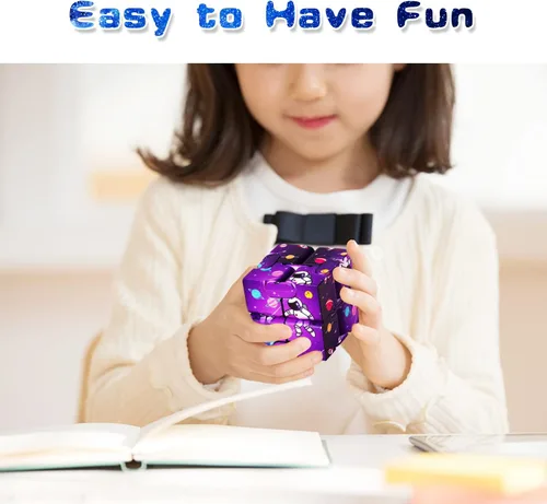 Miniatura 7 de 12 cubos infinitos, mini juguetes para ansiedad geniales para niños y adultos, dispositivo sensorial mejor para el estrés. Bloques de mano