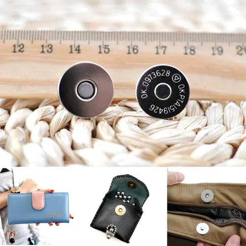 Miniatura 4 de MYUBWTF Juego de 20 broches magnéticos con cierre de botón, cierre magnético de 3/4 pulgadas, kit de reemplazo de botón magnético para costura, Plata