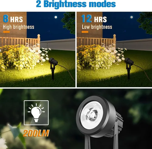 Miniatura 4 de APONUO Focos Solares - Luces Solares 2 en 1 para Paisaje de Exterior con Iluminación Ascendente, del Atardecer al Amanecer, IP65 Impermeable, Cable