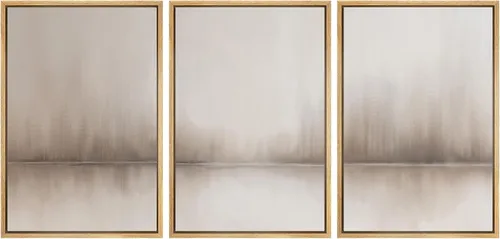 Miniatura 91 de SIGNWIN Lienzo enmarcado para pared, juego de arte tranquilo con reflejo de lago, acuarela, montaña y agua, ilustraciones modernas, arte abstracto