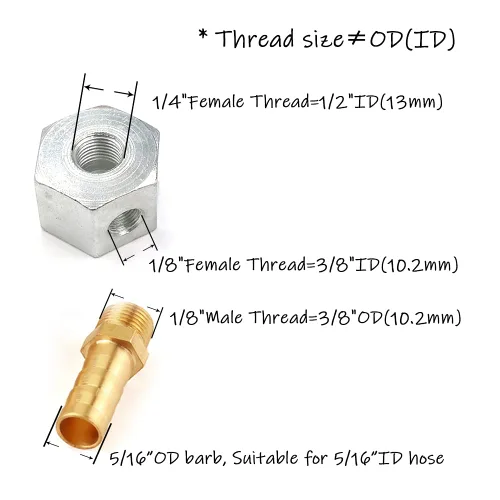 Miniatura 3 de Uenede Base magnética con conector de púas + boquilla plana de 1/4 pulgadas PT tubo de refrigerante de plástico con interruptor, manguera