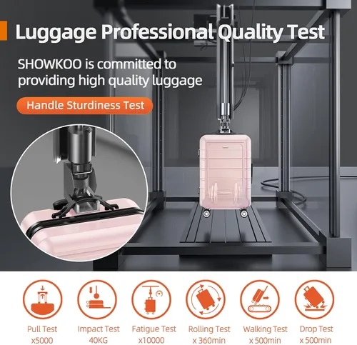 Miniatura 7 de SHOWKOO Sets de equipaje, maleta ampliable con doble ruedas, bloqueo TSA, 3pcs, RosaRebel Fun.