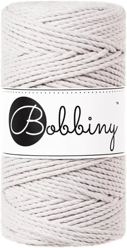 Miniatura 35 de Bobbiny Cordón de macramé regular de 0.118 in y 3 capas (aguamarina), 108yds/330 pies (100% algodón reciclado)