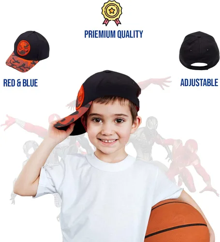 Miniatura 2 de Marvel Spiderman Hat for Boys, Breathable Spiderman Baseball Cap for Toddlers, Boys Ages 3-9