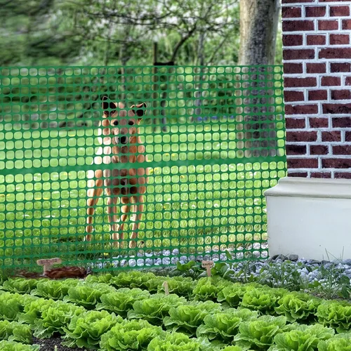 Miniatura 8 de Ohuhu Valla de nieve de plástico para jardín, 4 x 100 pies/15 libras, rollo de valla de seguridad reutilizable resistente con bridas de cremallera