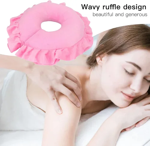 Miniatura 5 de Dioche Cojín de soporte para el cuello en forma de U suave para sala de spa, mesa de masaje, cama, almohada para la cara, cojín de cuello