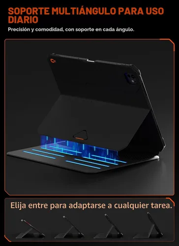 Miniatura 6 de SUPCASE Funda para iPad Pro de 13 pulgadas M5/M4 2025/2024 con soporte para lápices (UB Aero), [soporte ajustable] [contraportada desmontable]
