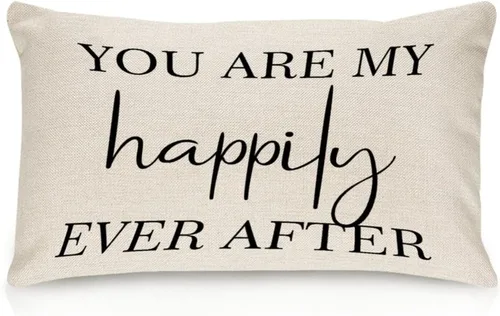 Miniatura 38 de Better When We are Together - Fundas de almohada lumbar de 12 x 20 pulgadas con citas divertidas de algodón y lino para sofá, decoración de sala