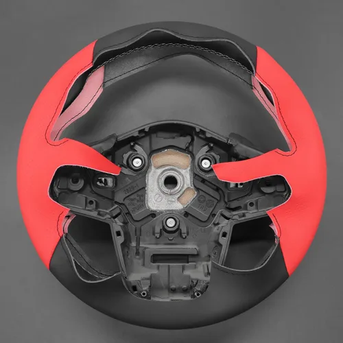Miniatura 6 de MEWANT Funda cosida a mano para volante de automóvil para Toyota GR Supra 2020-2024, accesorios para volante para Toyota GR Supra 2020-2024