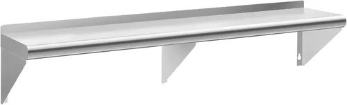 Miniatura 34 de Estante de acero inoxidable de 12 x 36 pulgadas, estantes de acero inoxidable comerciales de 300 libras para montaje en pared, estantes de metal 1