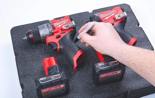 Miniatura 2 de Insertos de espuma Econo - Se adapta a Milwaukee Packout ™ 48-22-8424 (kit de espuma de 2 piezas) Negro/Rojo