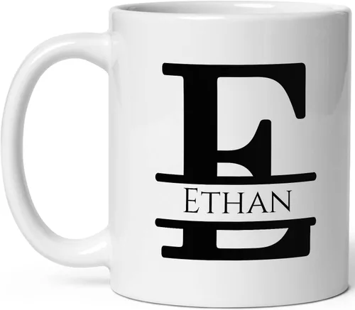 Miniatura 21 de Taza de café personalizada con monograma, letra inicial A personalizada para mujeres, hombres, niñas, niños, papás, mamás amigos, taza de café