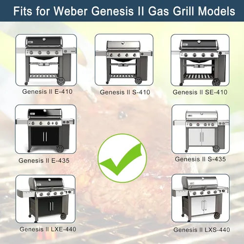 Miniatura 7 de Deflectores de calor para parrilla Weber Genesis II 300/LX 300, GS4 Genesis ii E-310 ii E-315 ii E/S335 ii se-335 (acero inoxidable 304, ES/410 x 3)