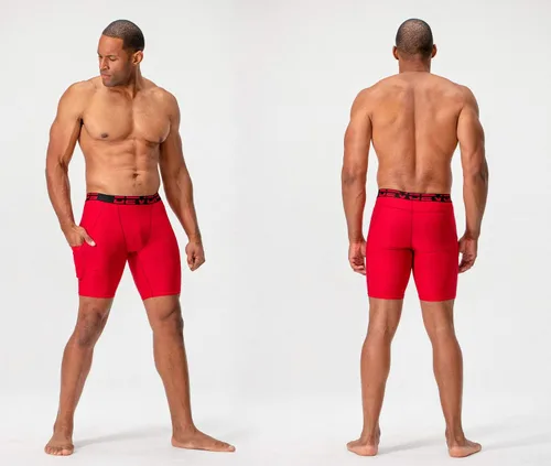 Miniatura 5 de DEVOPS Paquete de 3 o 5 pantalones cortos de compresión para hombre, pantalones cortos deportivos de elastano, para entrenamiento, correr