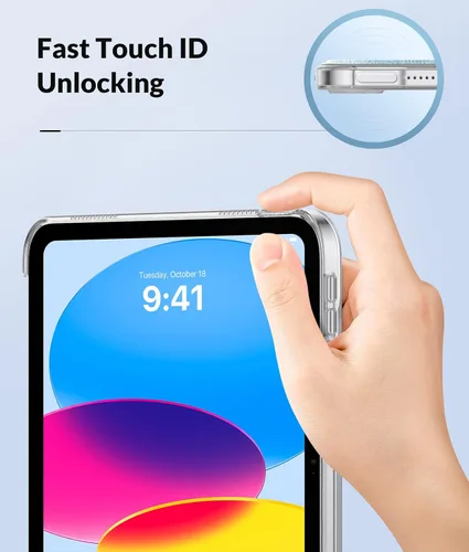 Miniatura 3 de MoKo Funda para iPad (A16) de 11ª generación 2025/10ª generación 2022, iPad de 11 pulgadas/10.9 pulgadas con cubierta trasera translúcida de TPU