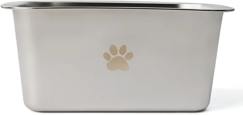 Miniatura 7 de Cuencos de agua antideslizantes de acero inoxidable para perros grandes, de 2.5 galones, 40 tazas, cuencos de metal para perros de raza extragrande