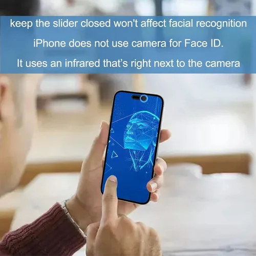 Miniatura 4 de Funda de privacidad compatible con 15 Pro/iPhone 15 Pro Max con cubierta de cámara frontal, protege la privacidad y la seguridad, pero no afecta
