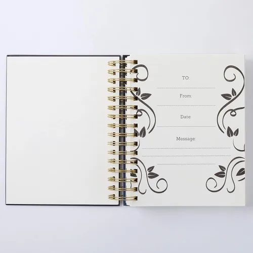 Miniatura 7 de Mr. Pen - Diarios cristianos para mujeres y hombres, 8.5 x 6.5 pulgadas, 365 páginas, tapa dura azul marino y encuadernación en espiral dorada