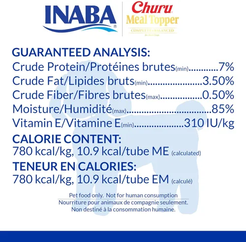 Miniatura 3 de INABA Churu - Complemento de comida para perros, completo y equilibrado, puré cremoso y lamible, complemento de comida para perros, tubo de 0.5