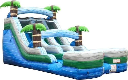 Miniatura 15 de TentandTable Tobogán acuático inflable de doble carril para niños y adultos, diversión acuática gigante de grado comercial, incluye soplador de aire