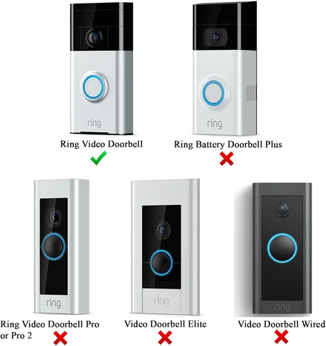 Miniatura 4 de Carcasa de silicona compatible con timbre de anillo, vídeo (1ª generación), diseño de campana de tu puerta con cristal solar, protección UV y White