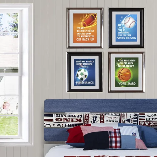 Miniatura 7 de Póster deportivo de frases motivacionales, cita deportiva, inspiradora, arte de baloncesto, fútbol, béisbol, fútbol, para dormitorio, sala