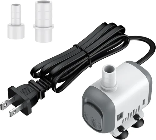 Pawfly Bomba de fuente pequeña, bomba de agua sumergible de 130 GPH para fuente, mini bomba de agua de 8 W con elevación alta de 2.6 pies, bomba de