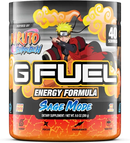 Miniatura 3 de G Fuel Dragon Ball Z - Polvo energético para bebidas de preentrenamiento, mezcla de cafeína para juegos, sin azúcar, aminoácidos para el enfoque