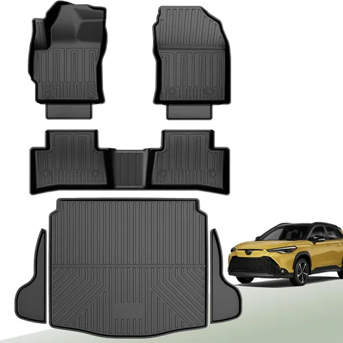 Miniatura 8 de IKABEVEM Alfombrillas compatibles con Toyota Camry 2018-2024 (no compatibles con modelos híbridos o AWD) – Forros de suelo de TPE de 1ª y 2ª fila