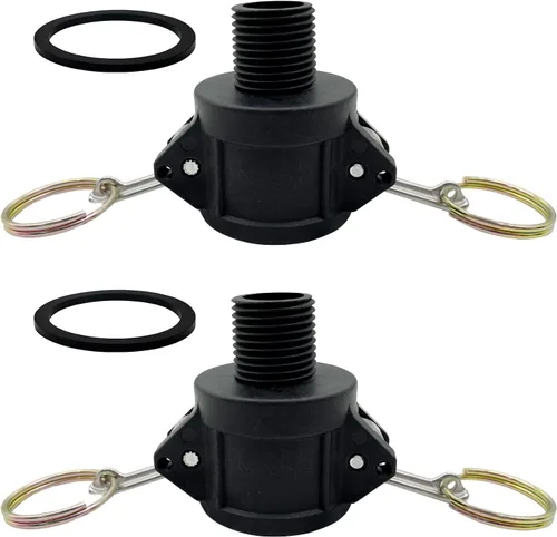Miniatura 18 de 2 piezas de accesorios Camlock de plástico de polietileno C-200 de 2 pulgadas, tipo C, acoplamientos estándar de bloqueo de leva, accesorios