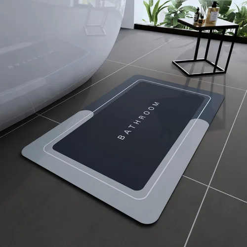 Miniatura 70 de Tapete de baño, tapetes de baño súper absorbentes, antideslizantes, de secado rápido, tapetes de goma fina para piso de baño que caben debajo