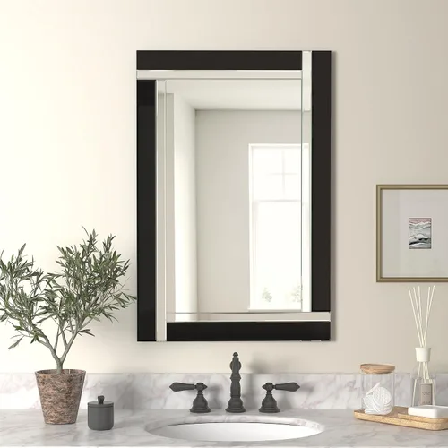 Miniatura 11 de Espejo Decorativo de Cristal - Rectángulo de 16 x 20 pulgadas, Precioso Espejo Plateado, Espejo de Diamante Triturado para Decoración de Pared