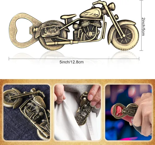 Miniatura 7 de Regalos de cerveza de motocicleta para hombres, papá, él, abrebotellas de cerveza vintage para motocicleta, regalos del día del padre para hombres