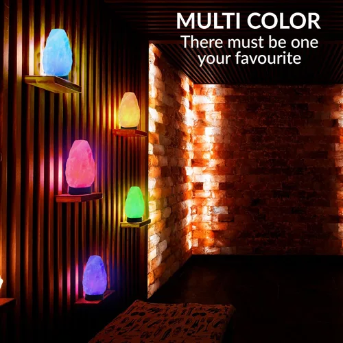 Miniatura 5 de Himalayan Glow Lámpara de sal - Lámpara de sal multicolor USB del Himalaya con control de atenuador Bombilla LED Base de plástico Brillo
