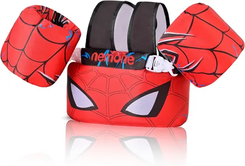 Miniatura 12 de Nemone Chaleco de natación para niños pequeños de 22 a 70 libras, flotadores para niños, chaqueta de natación con alas de agua para el brazo para A