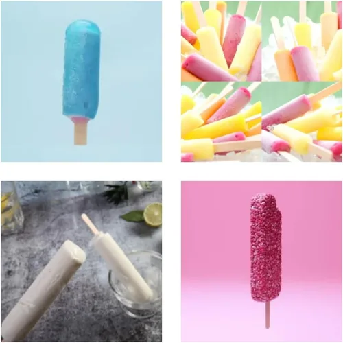 Miniatura 3 de Juego de 6 moldes de paletas de acero inoxidable, moldes de metal para paletas, máquina casera para hacer golosinas de hielo con 50 palos de madera