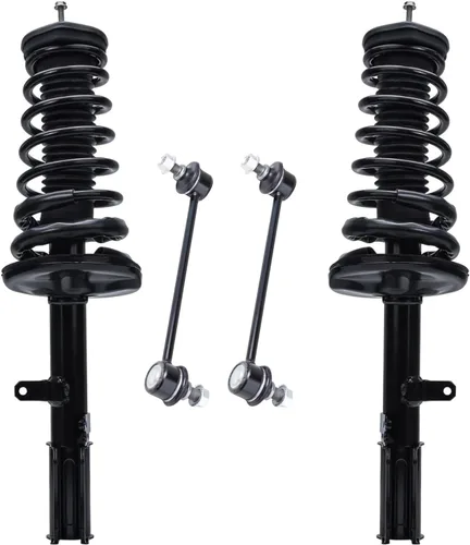 Miniatura 63 de Detroit Axle - Puntales delanteros con resorte helicoidal + enlaces de extremo de barras estabilizadoras de repuesto para Ford Flex Lincoln MKT