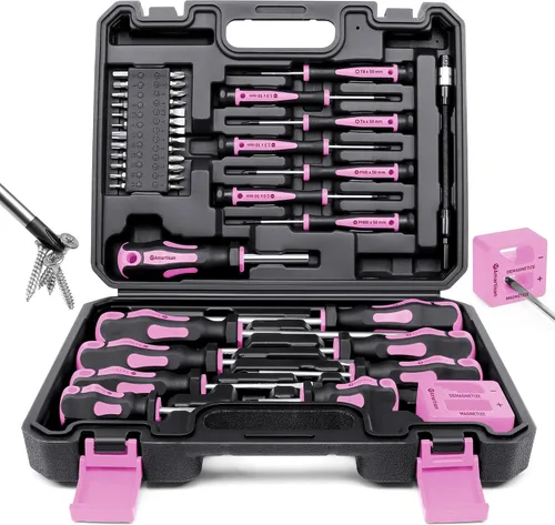 Miniatura 11 de Amartisan Juego de destornilladores magnéticos de 86 piezas con estuche, incluye destornilladores ranurados, Phillips, hexagonales, Pozidriv, Torx